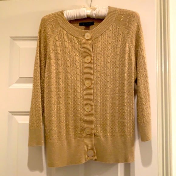 Gold Shimmer Cardigan - Picture 1 of 7